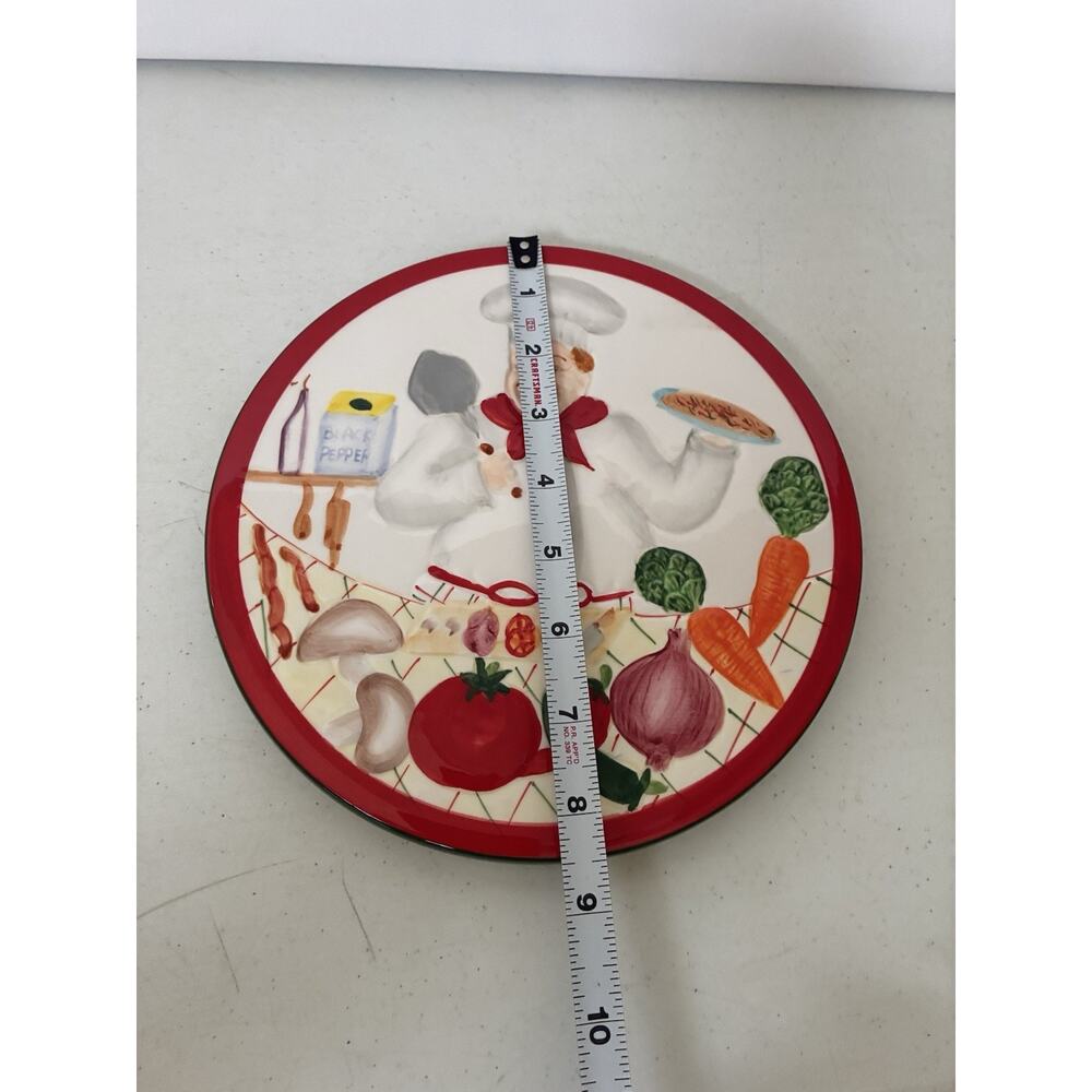 Gourmet Chef Trivet Reverse For Wall Plaque Hand Painted Fine Ceramicware - Picture 4 of 12
